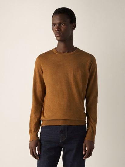 ダークFoliageメランジュ Cashseta クルーネック FW25 22504663 | Zegna JP