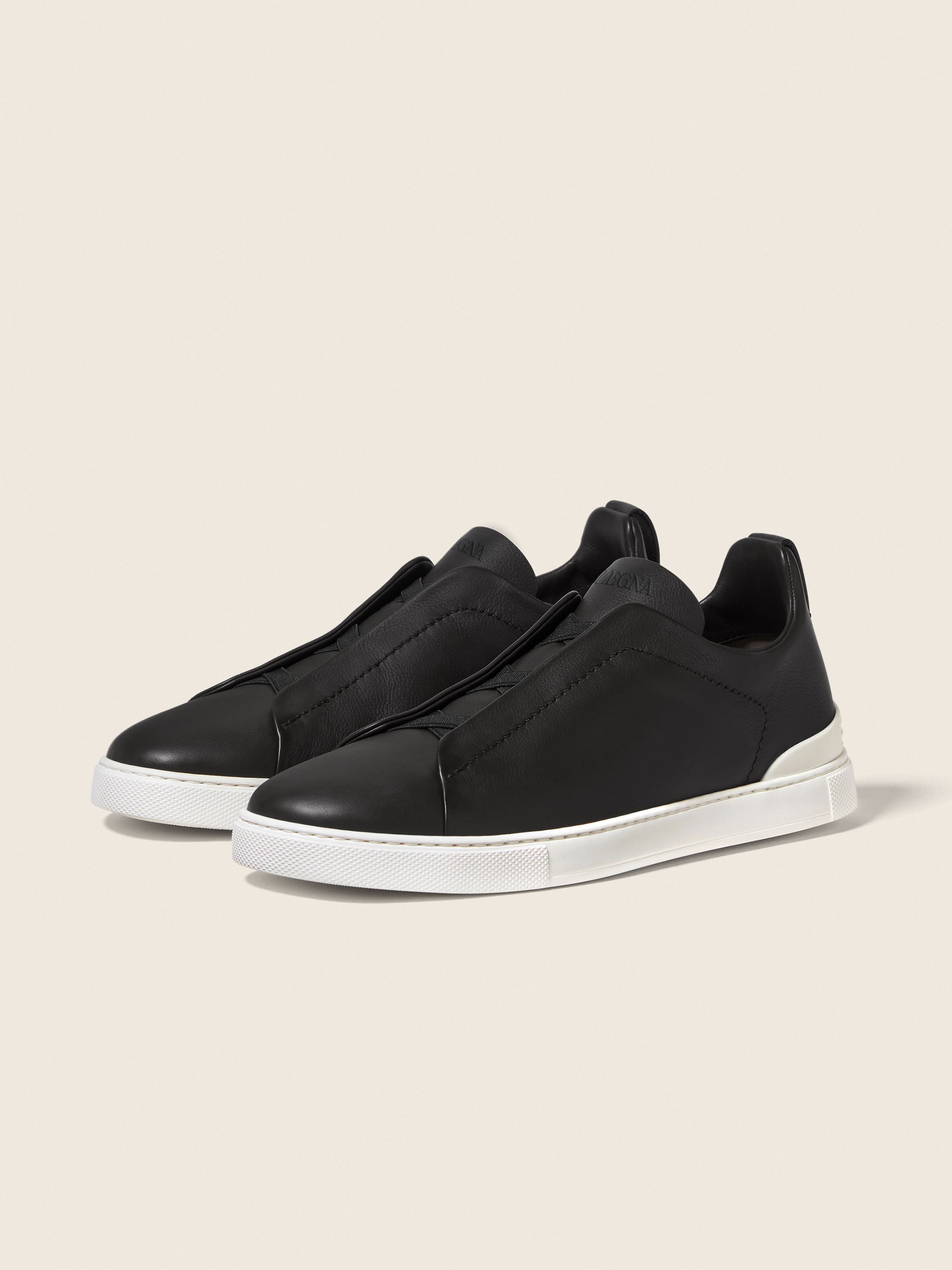 Black Triple Stitch™ SECONDSKIN Sneakers FW25 31771371 | Zegna US