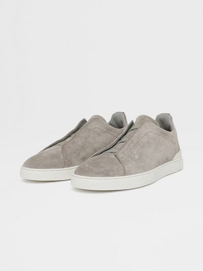 Grey Mélange Suede Triple Stitch™ Sneakers FW25 22361729 | Zegna JP