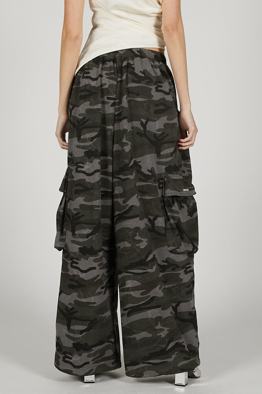 Camo Sweat Cargo Pants - SALE