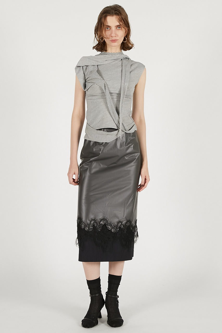 PVC Layered Midi Skirt - SALE