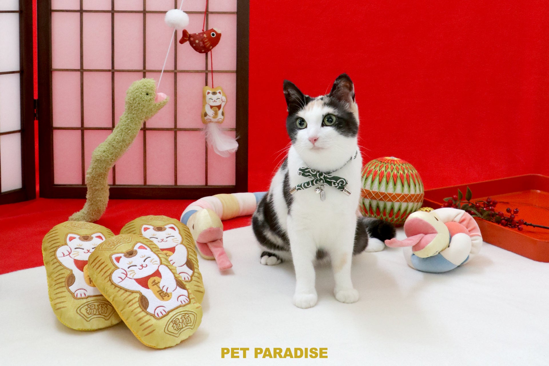 日本の伝統文化と猫の愛らしさが融合！和テイストの猫用グッズシリーズ