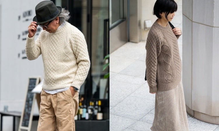 伝統柄カシミヤ100%セーター第二弾！】無骨な雰囲気とカシミヤの軽さと