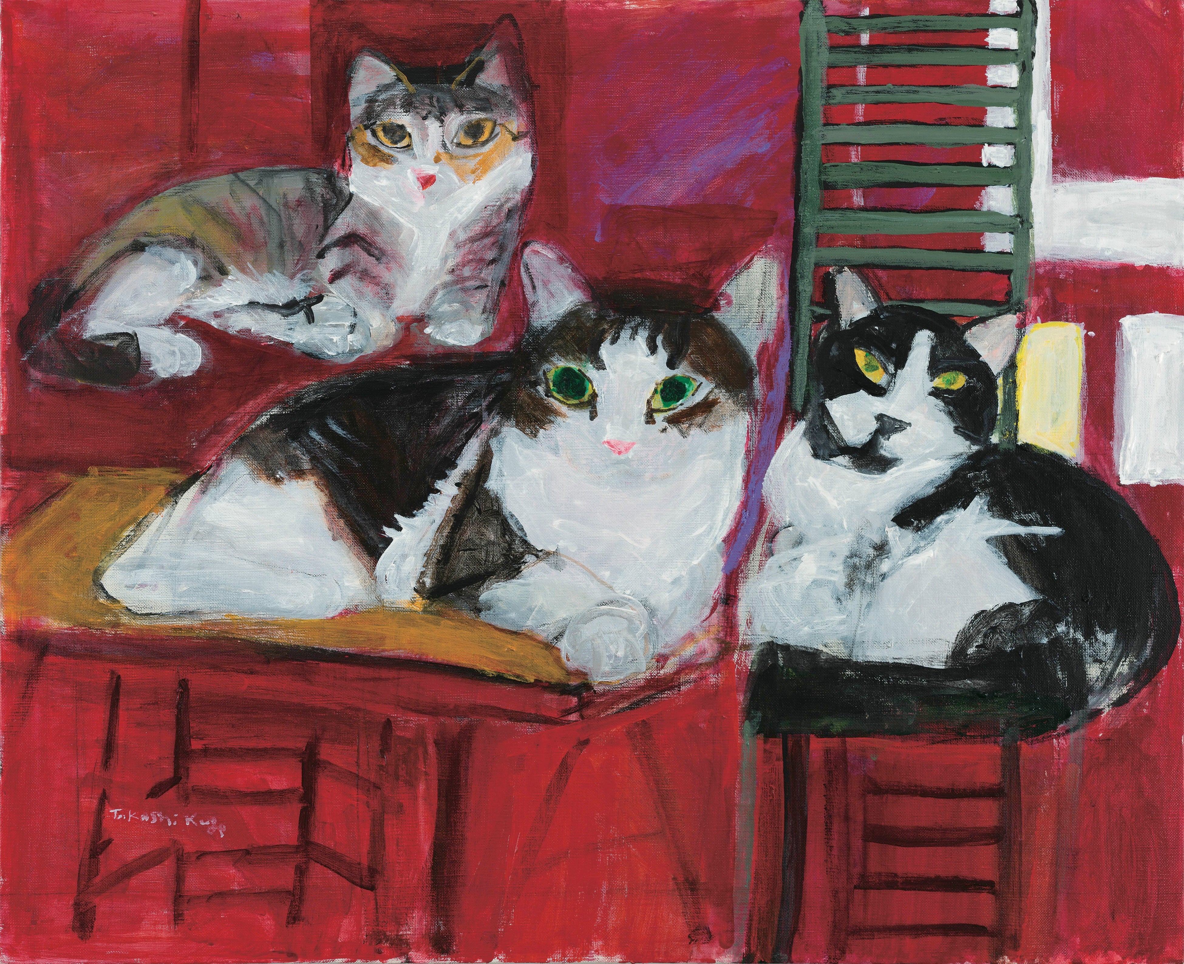 画家 久下貴史の作品世界の猫たちが大活躍するアートブランド