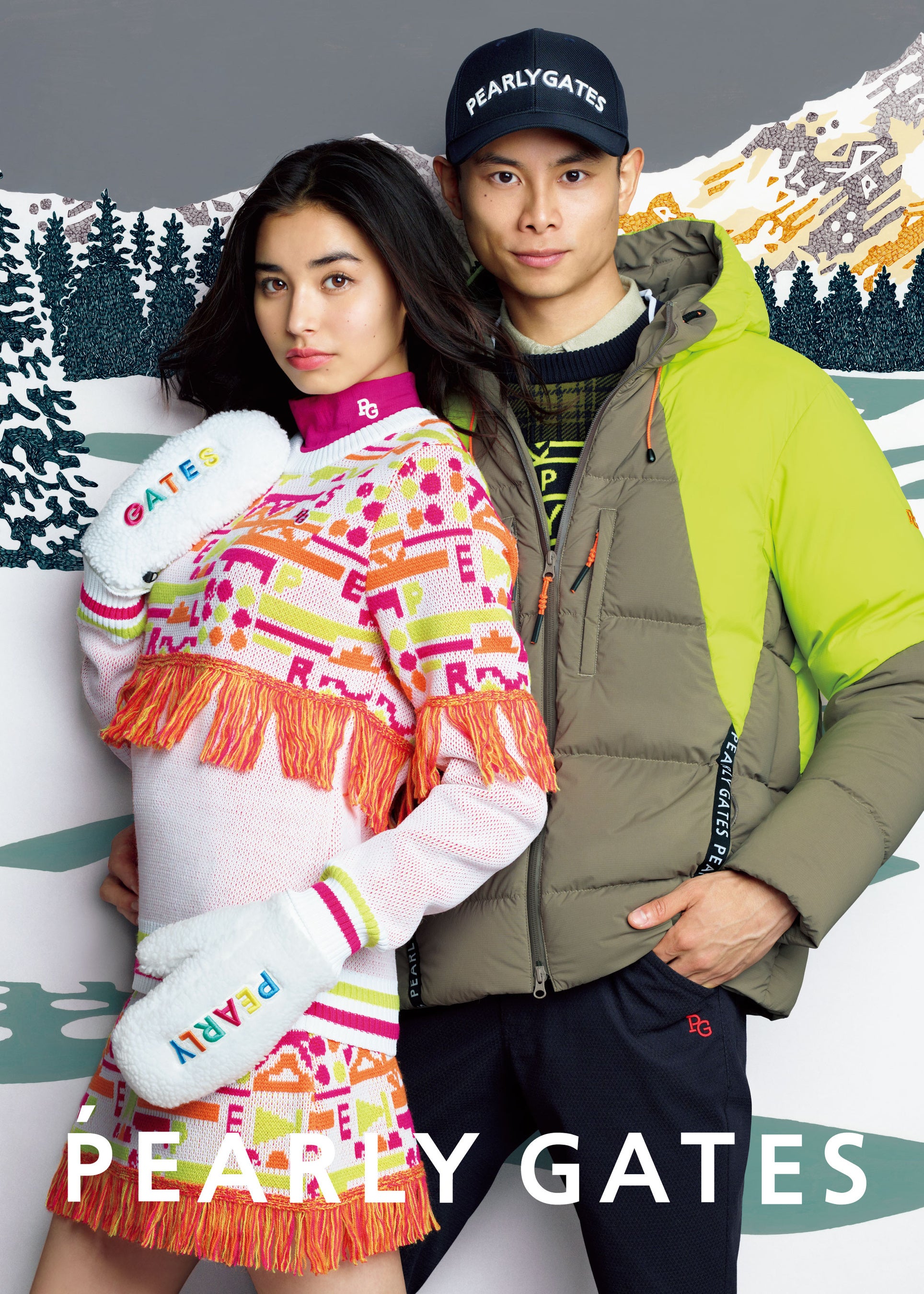 パーリーゲイツ】仲間とゴルフ「GOLF CAMP」をテーマにした2022 WINTER