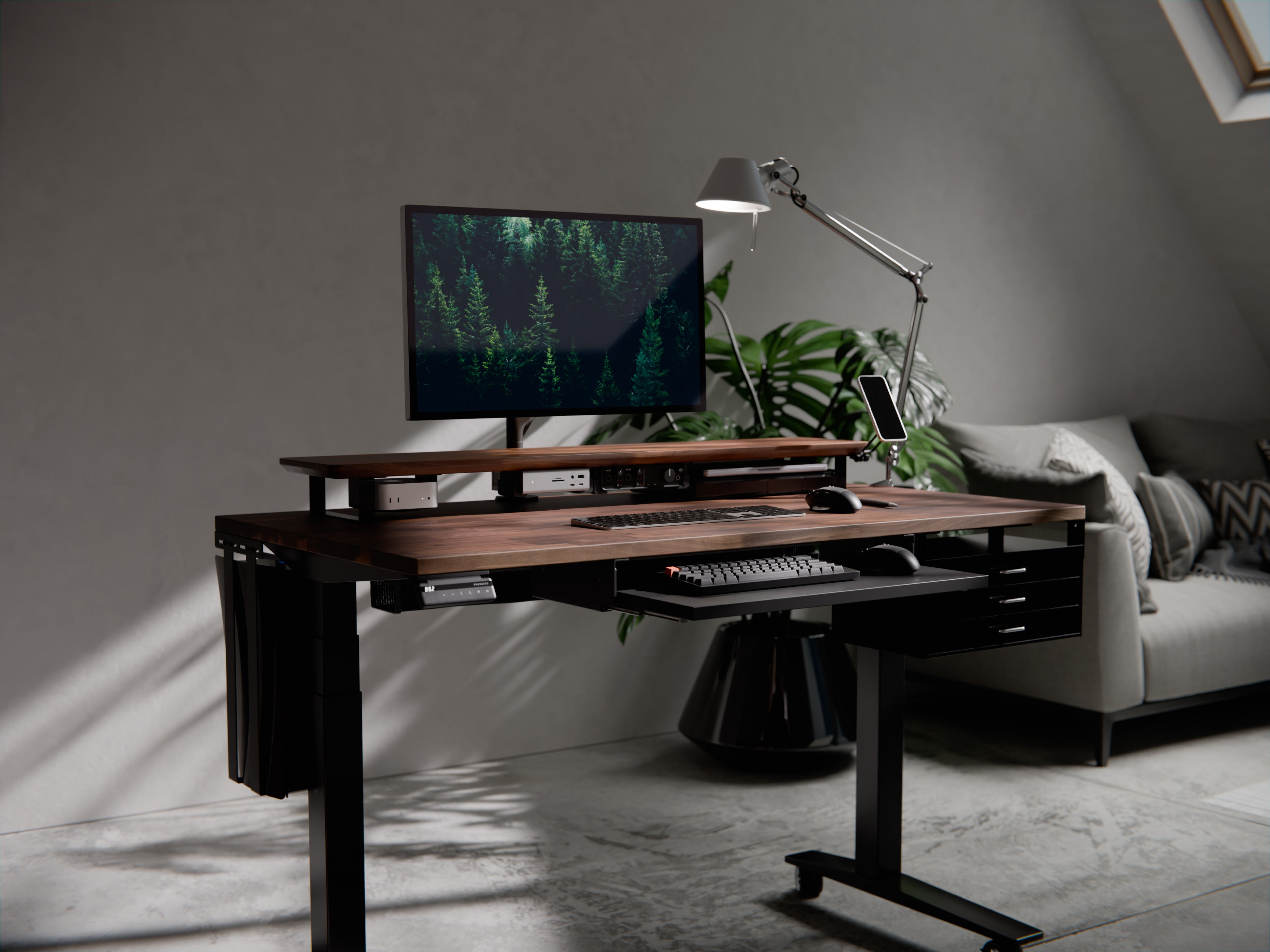 モジュール式拡張デスク『PREDUCTS DESK』、FlexiSpot E7H専用設計の天