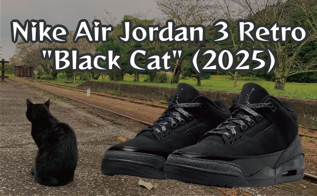 2007年販売の復刻モデル◎「Nike Air Jordan 3 Retro Black Cat (2025