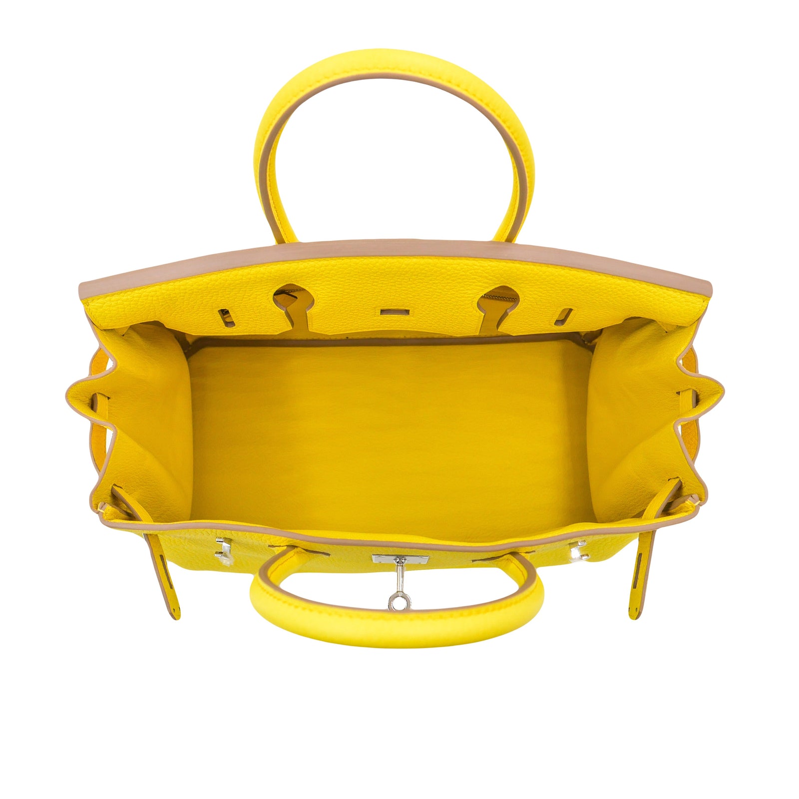 Hermès 30cm Birkin Lime Clemence Leather Palladium Hardware