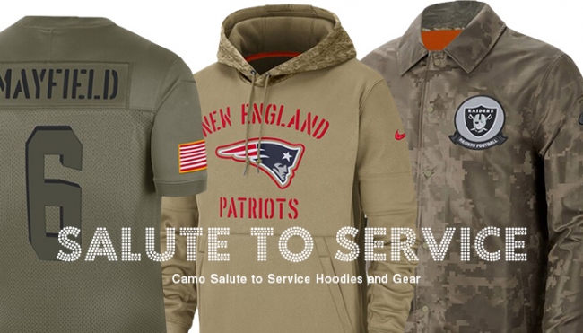 NFLグッズ専門店セレクションがSalute To Service(軍人感謝