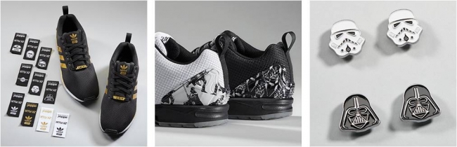 Superstar 80s」「ZX FLUX」をキャンバスにスター・ウォーズのデザイン