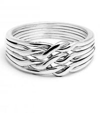 6 Band Light Chain Sterling Silver Puzzle Ring – Puzzle Box World