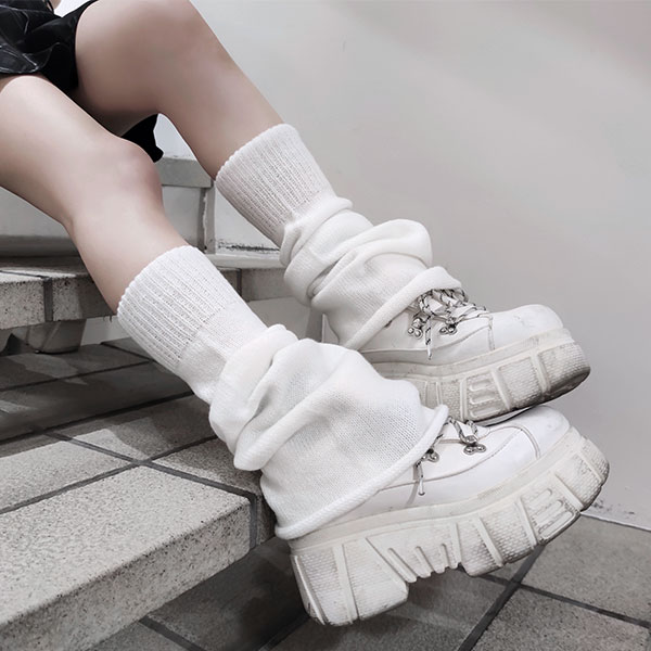 QOOZAセレクト / レッグウォーマー［WHT］55cm（582316） - QOOZA