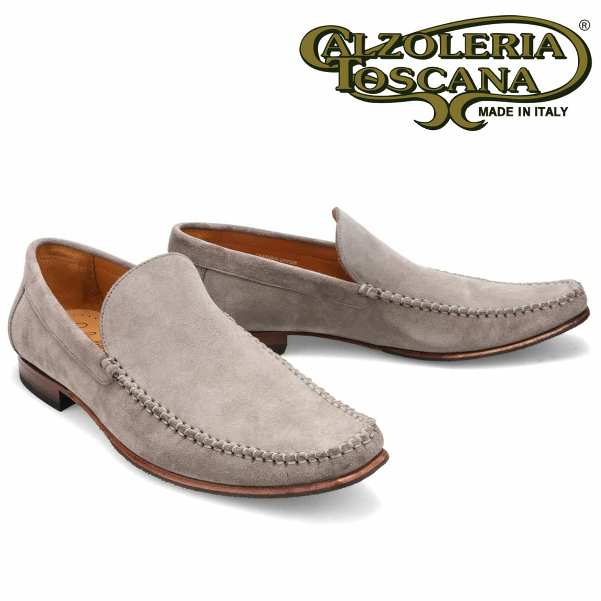 カルツォレリアトスカーナ スエード ヴァンプローファー イタリア製