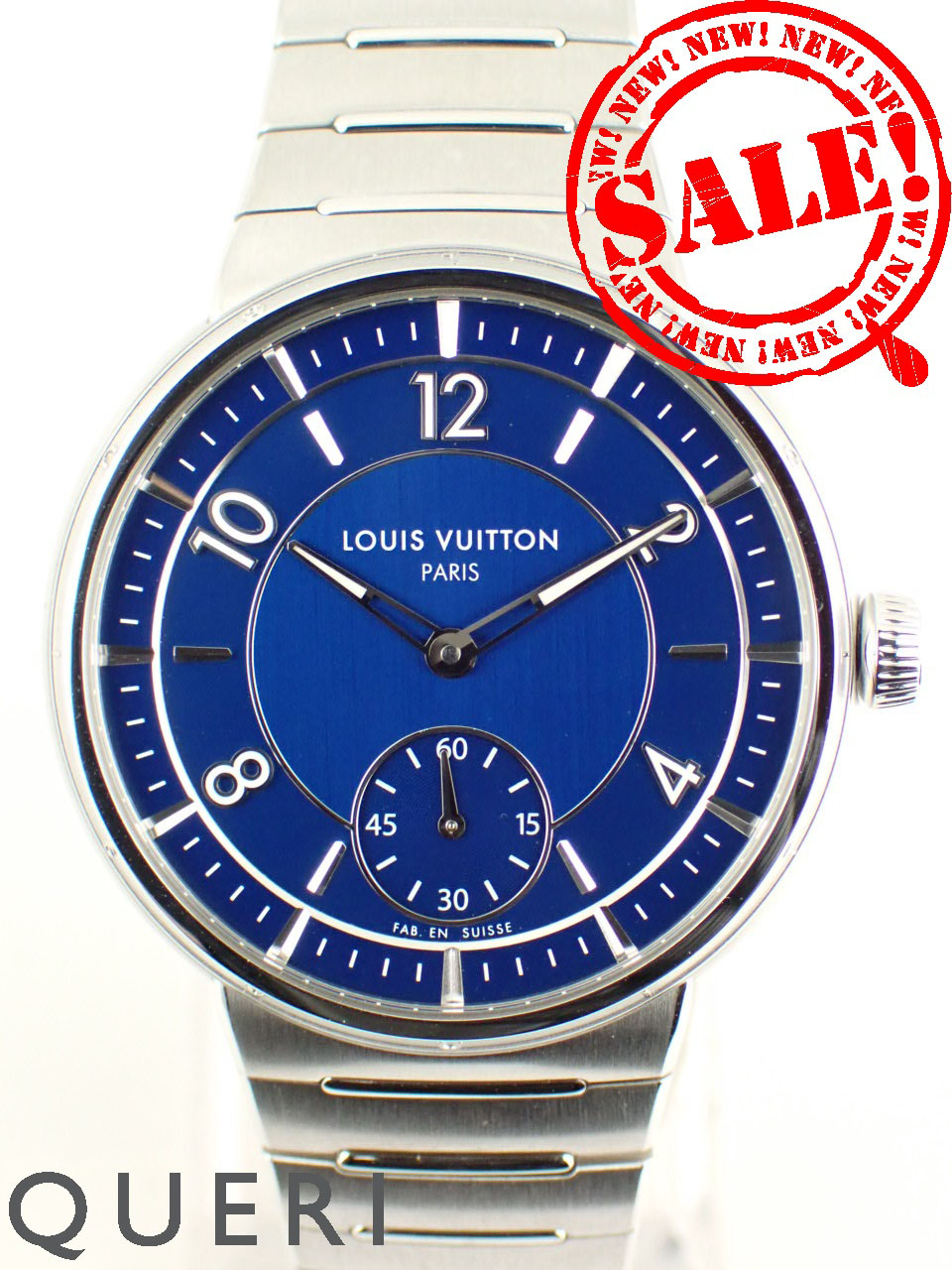 ルイヴィトン タンブール オートマティック ブルー文字盤 W1ST20 を最