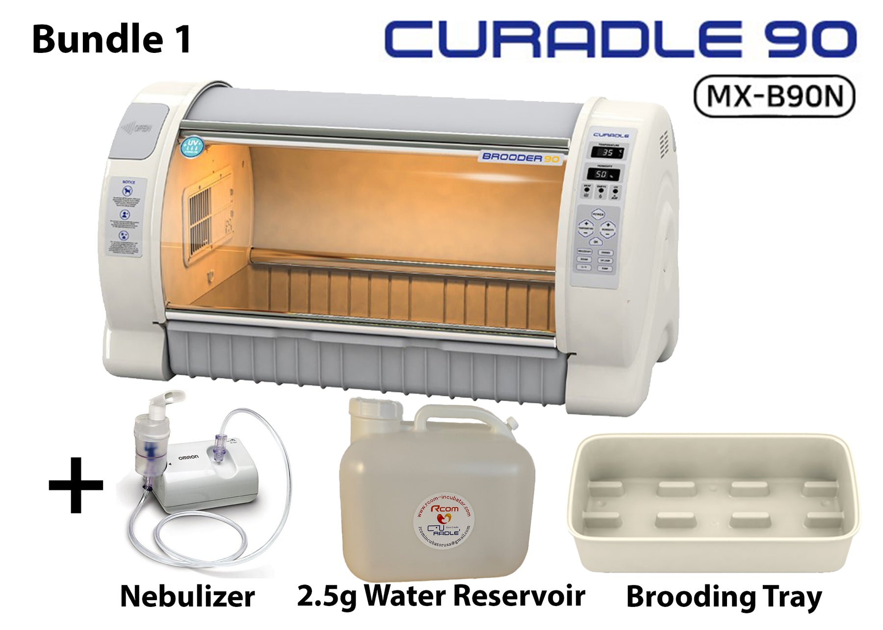 Bundle 1 - Curadle Brooder 90 + Nebulizer + Reservoir + Brooding