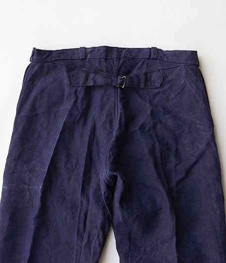 Early20c インディゴリネンフレンチワークパンツ [Dead Stock] - Fresh