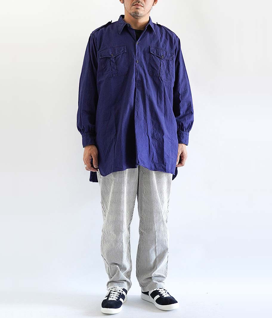 フランス軍 コットンリネンプルオーバーシャツ - Fresh Service