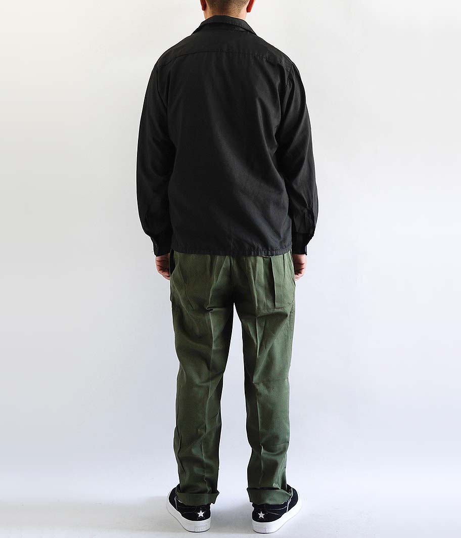 TOWN CRAFT オールドオープンカラーシャツ [Overdyed Black] - Fresh