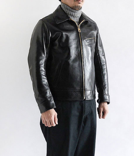 ANACHRONORM Wax Leather Sport Jacket [BLACK] - Fresh Service