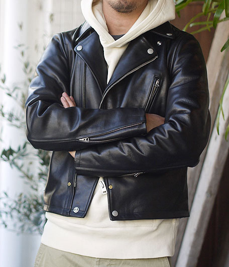 ANACHRONORM Reading Horsehide Motorcycle Jacket [BLACK] - Fresh