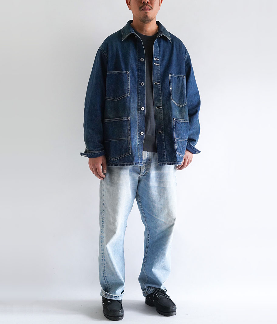 A.PRESSE Denim Coverall Jacket [INDIGO] - Fresh Service NECESSARY