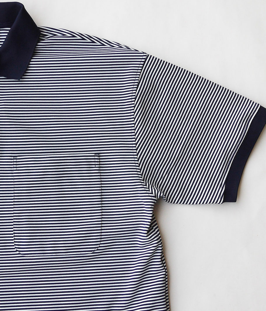 DAIWA PIER 39 TECH POLO SHIRTS S/S [WHITE×NAVY BORDER] - Fresh
