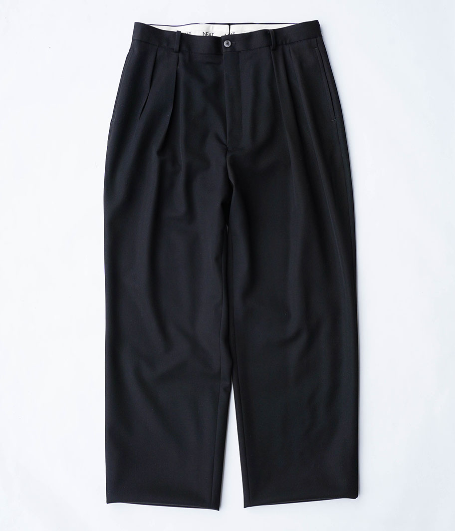 NEAT Wool Gabardine NEAT Chino [BLACK] - Fresh Service NECESSARY