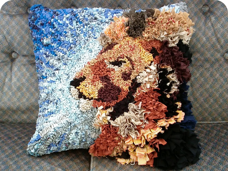 Ragged Life Blog | How to Make a Rag Rug Cushion - Ragged Life