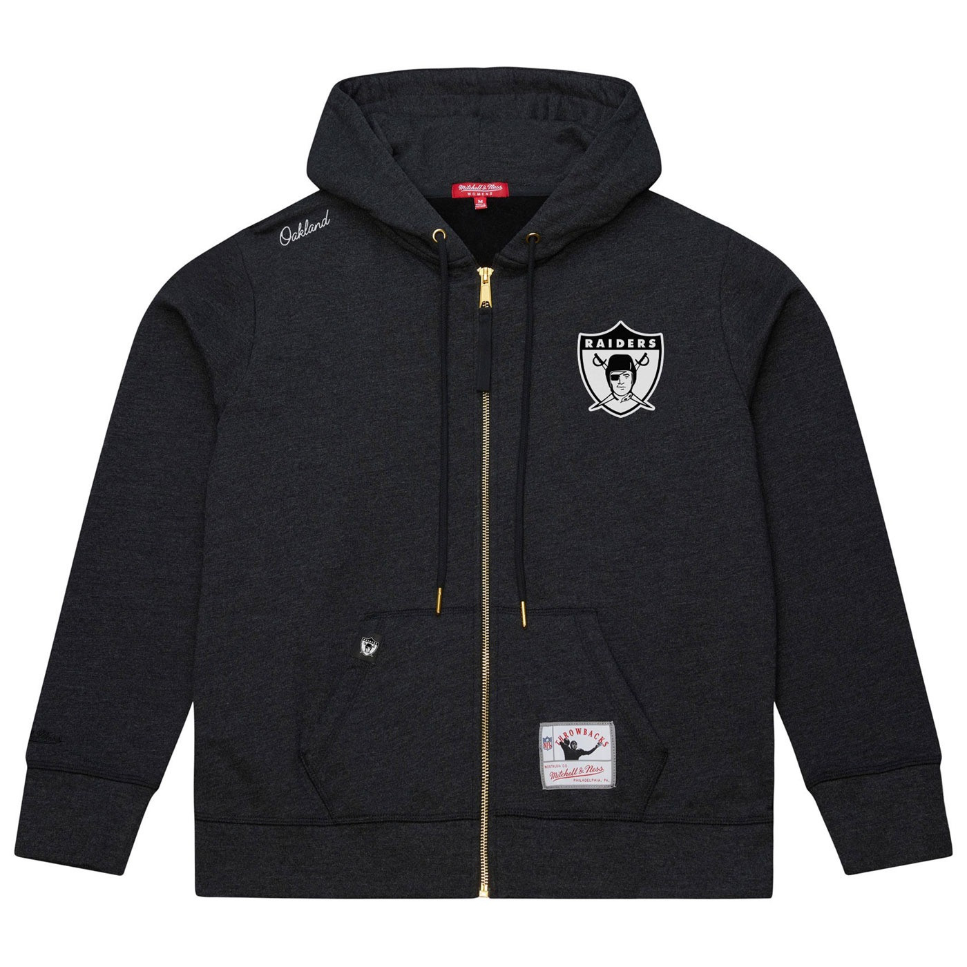 MITCHELL & NESS WOMENS RAIDERS PLUS FULL ZIP HOODIE