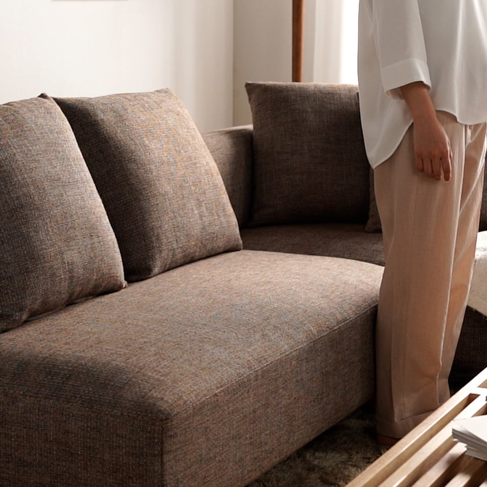 コーナーカウチソファ『NAXAM ナザム』2.5人掛け+カウチソファ+