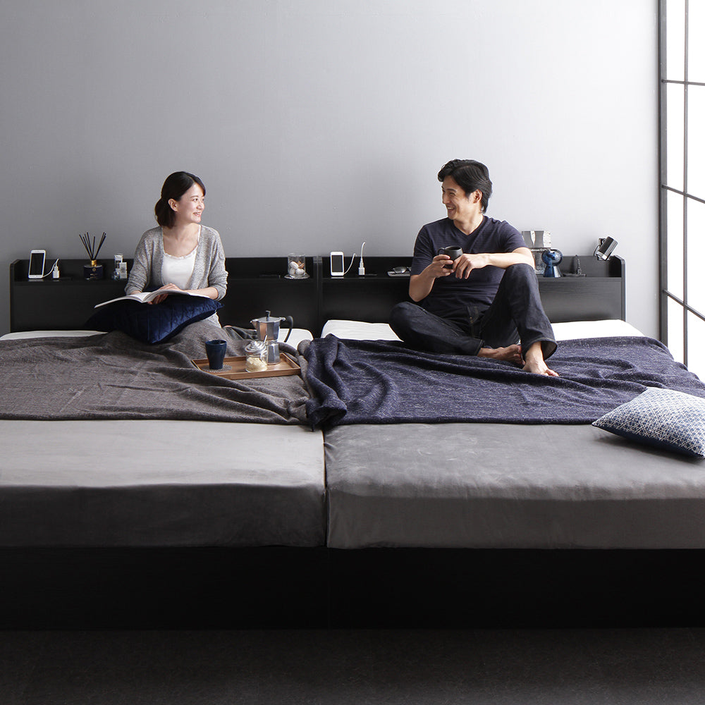 引き出し収納付きベッド『Absol アブソル』2台セット/ 最大幅は280cm