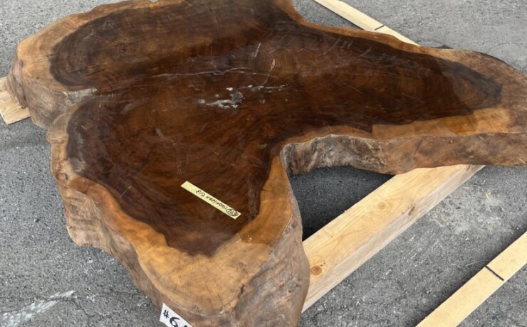古材 一枚板 一枚板テーブル 未仕上 ブビンガ材変形輪切り 一枚板 #672
