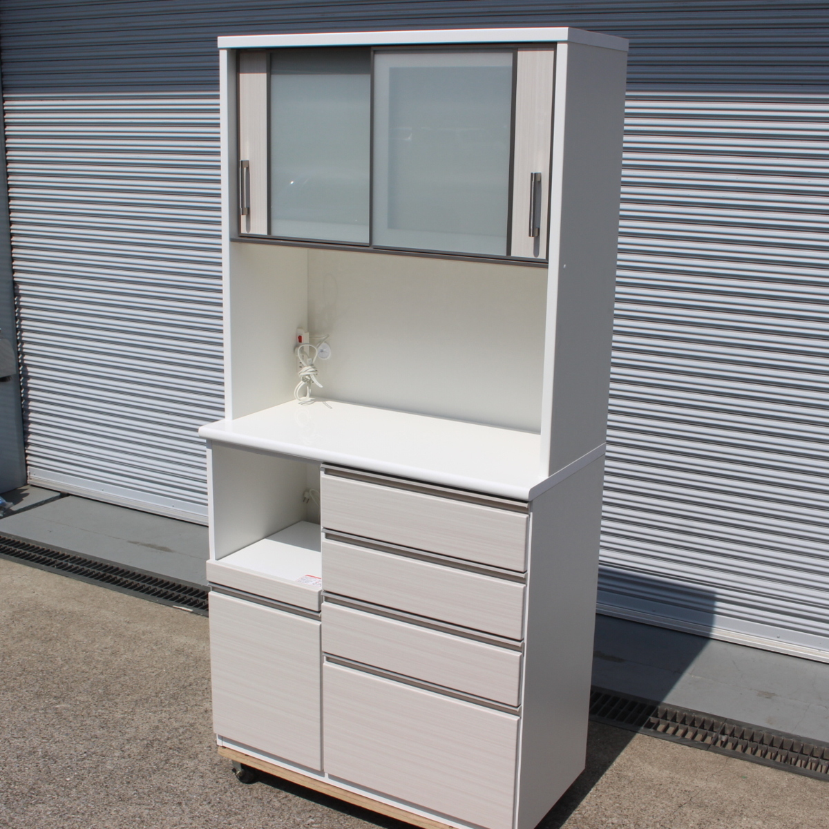 ニトリ キッチンボード ポスティア 食器棚 キッチンカウンター 幅100