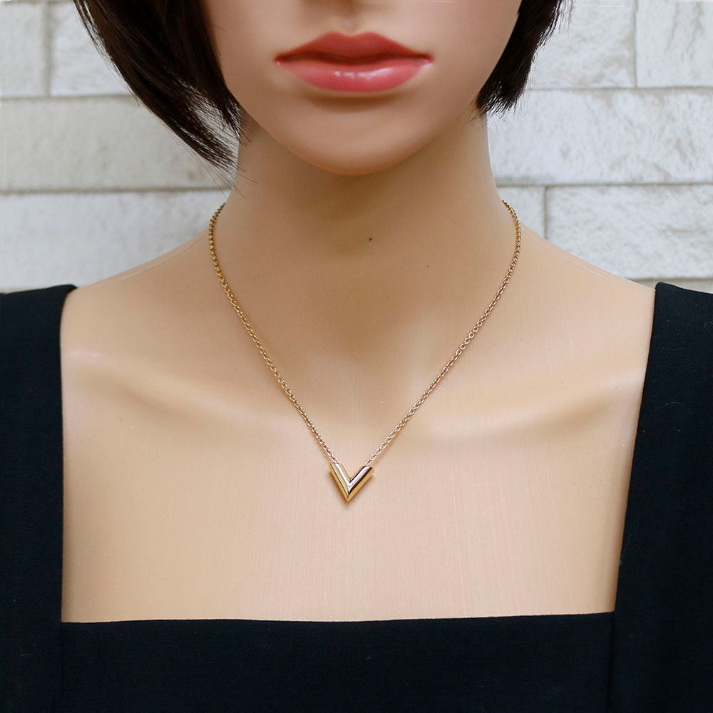 Louis Vuitton Essential V Necklace, Metal, Women's, Used – 【公式
