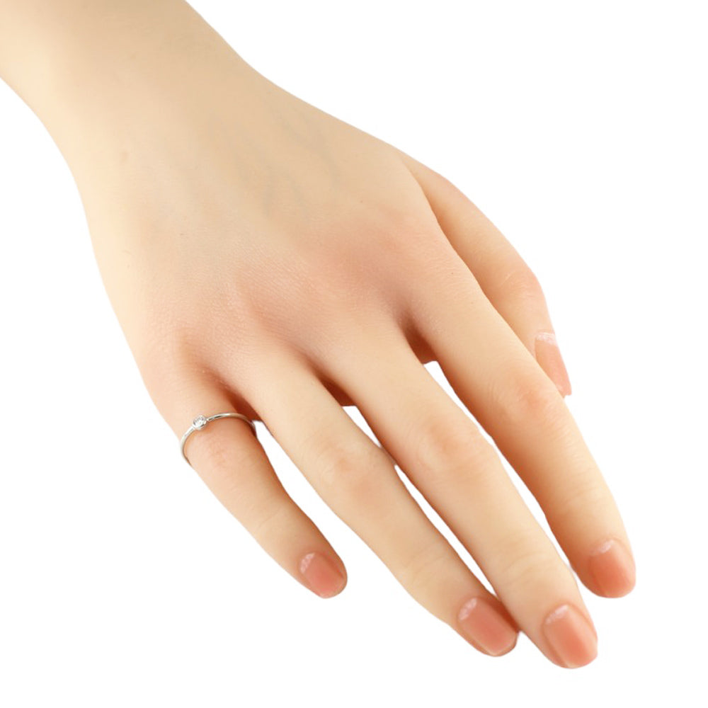 ティファニー ウェーブ シングルロウ ダイヤモンド リング 指輪