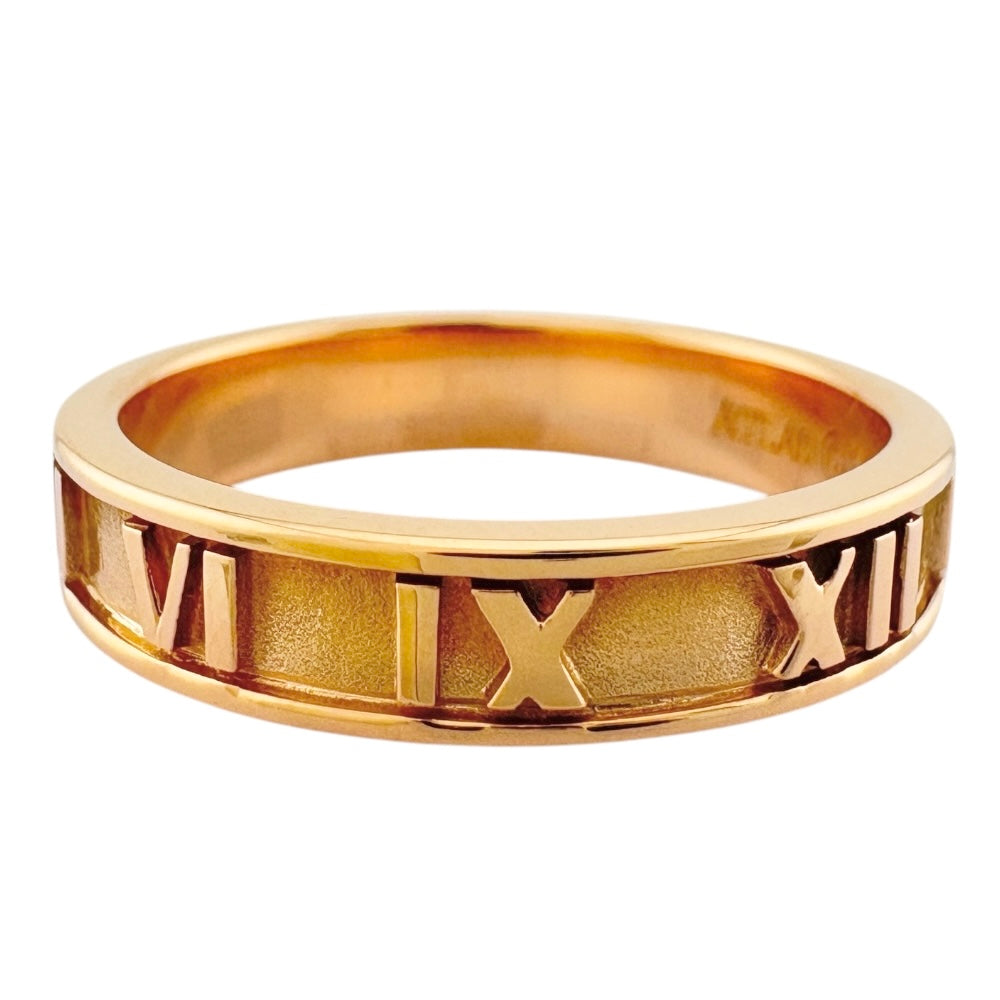 TIFFANY & CO. Tiffany Atlas Ring Ring 10.5 18 Gold K18 Pink Gold