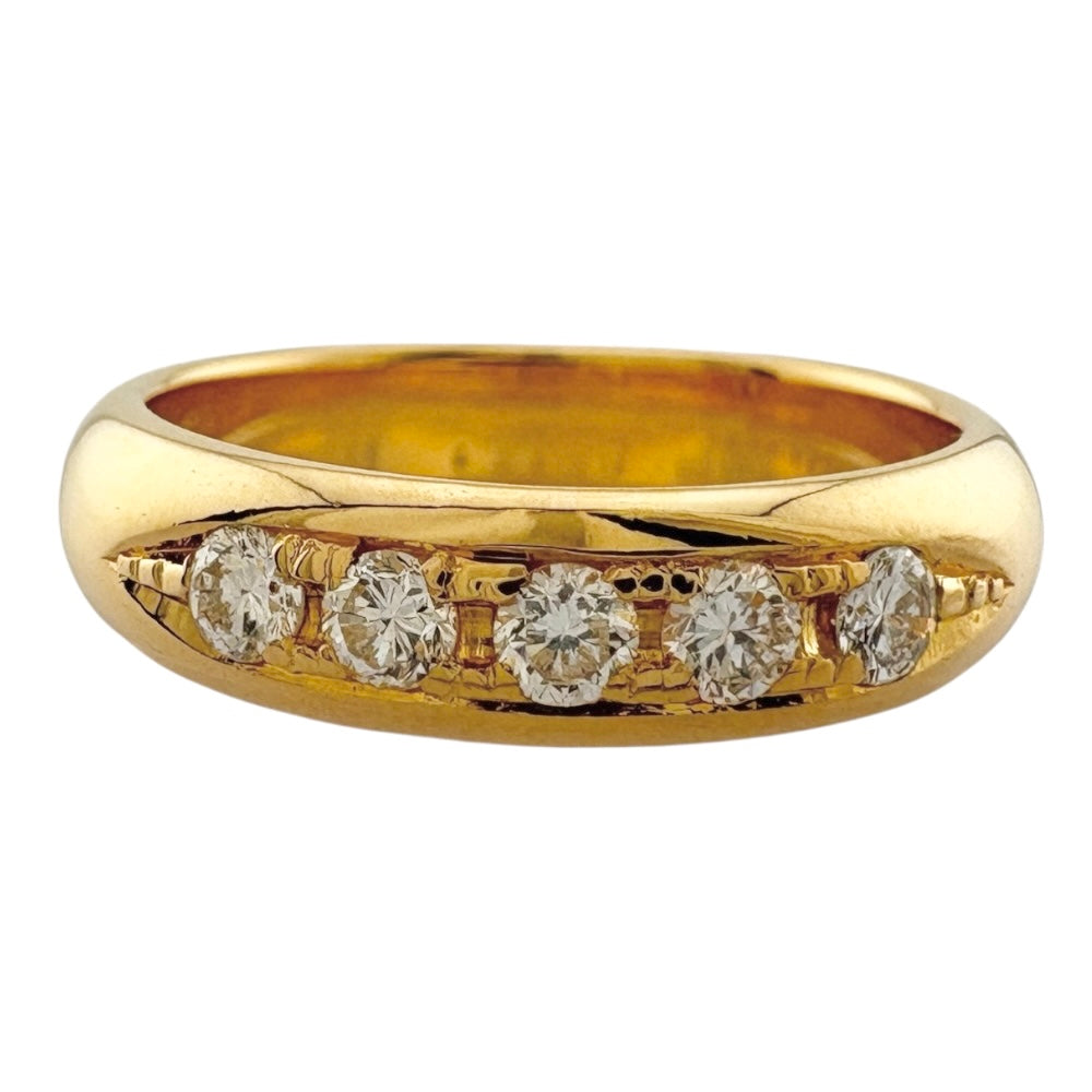 リング 指輪 13号 18金 K18イエローゴールド ダイヤモンド レディース