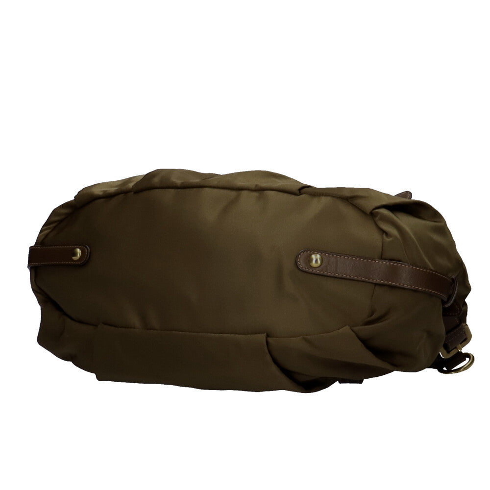 プラダ PRADA ショルダーバッグ ナイロン ブラウン レディース 中古