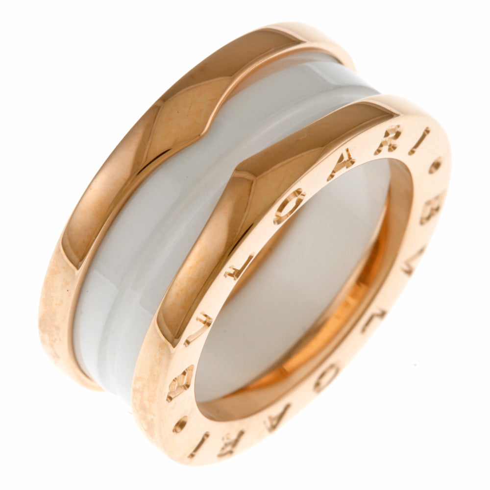 Bvlgari BVLGARI B-ZERO.1 Bundling White Ceramic Ring Ring 6.5 18