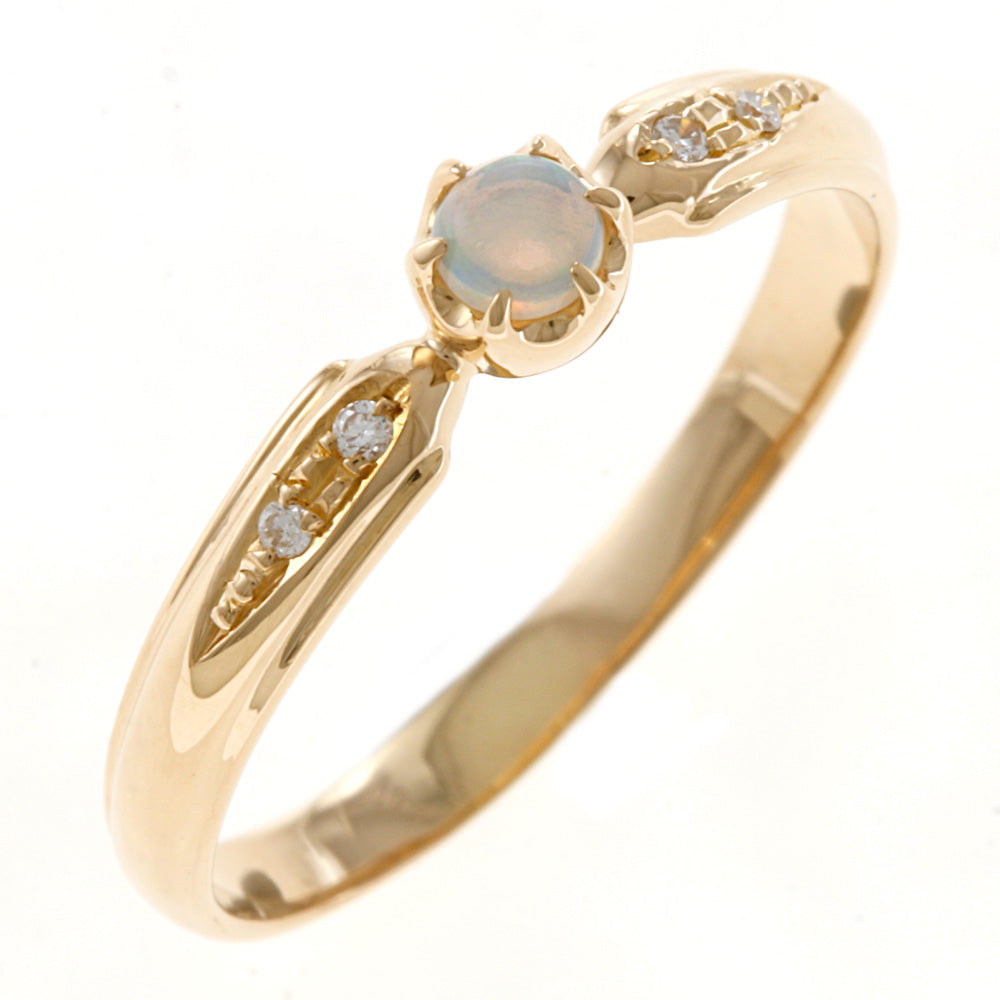 ヨンドシー 4℃ リング・指輪 11号 18金 K18イエローゴールド オパール