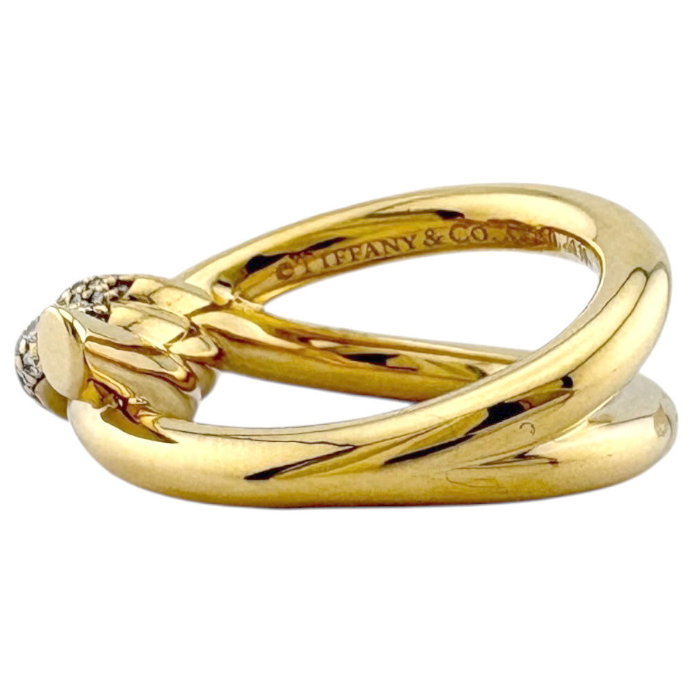 TIFFANY&Co. Tiffany Knot Double Row Ring Ring Size 5.5 18K K18