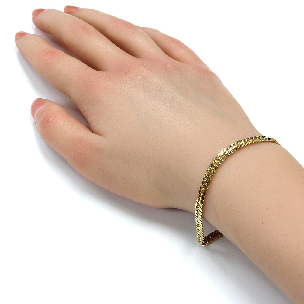 喜平 ブレスレット 6面ダブル 6DCW 17cm 約11g 留め具 中折れ式