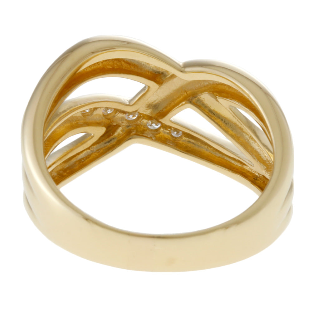 リング・指輪 13号 18金 K18イエローゴールド ダイヤモンド 0.04ct