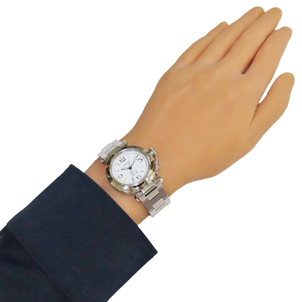 CARTIER カルティエ パシャC ビッグデイト 腕時計 ステンレススチール