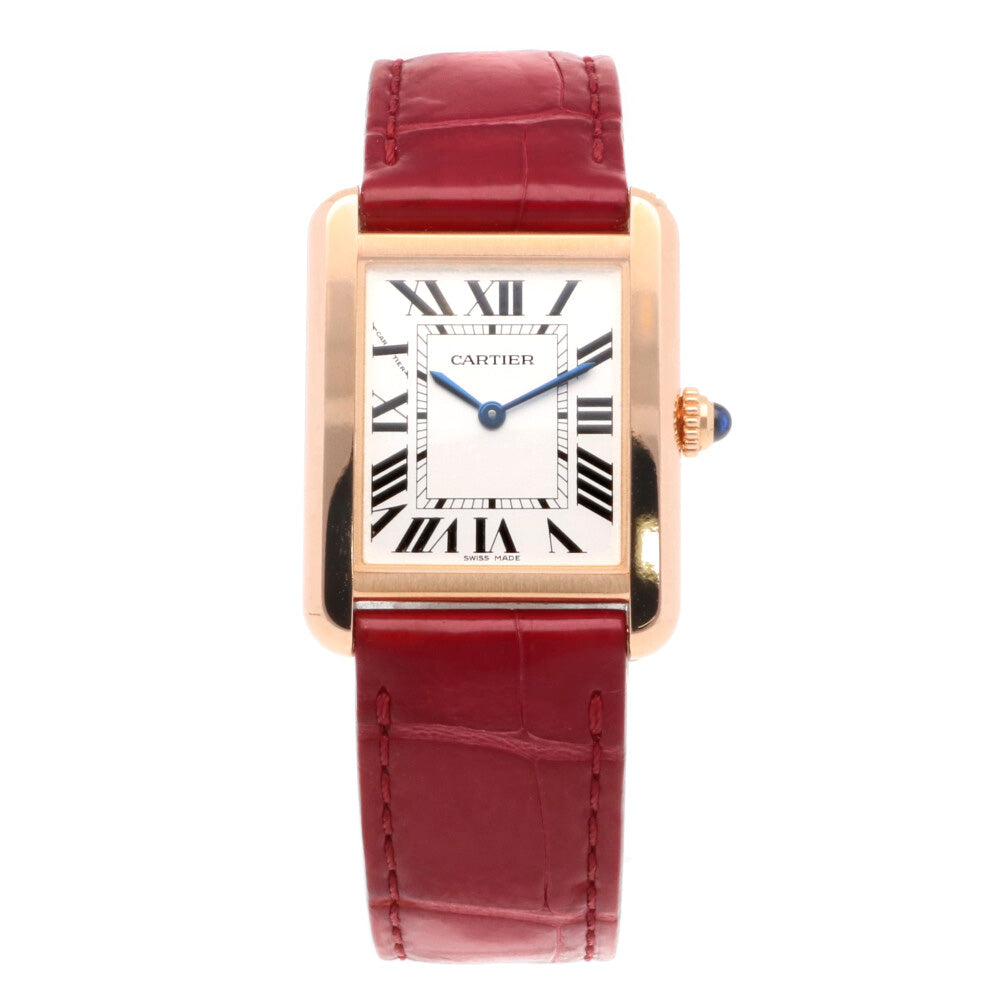 CARTIER カルティエ タンクソロSM 腕時計 18金 K18ピンクゴールド