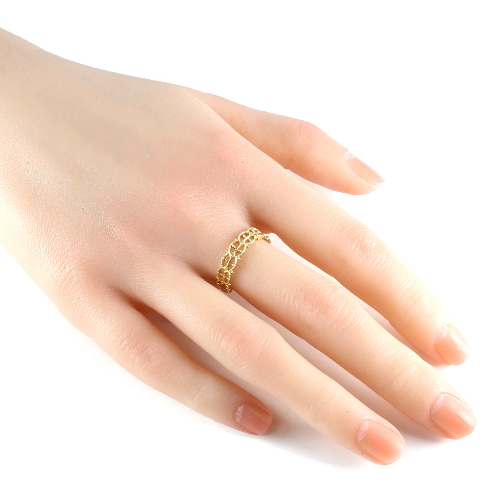 中古】 アガット agete K10 リング 指輪 ダイヤモンド 13号 10金 K10