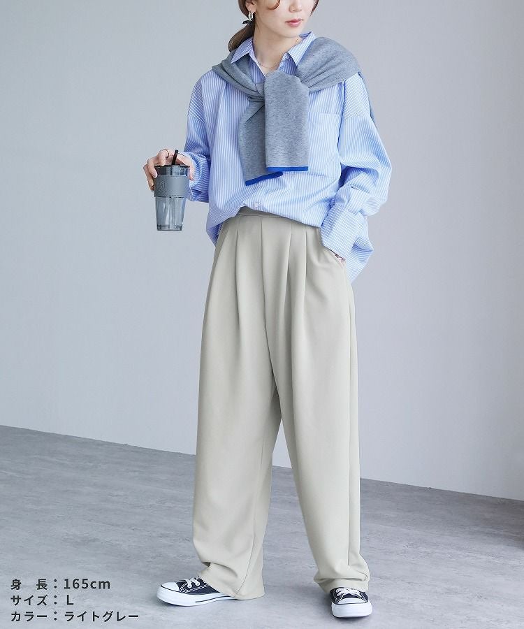 カットジョーゼットタックパンツ(y1106) ネコポス発送10 | reca