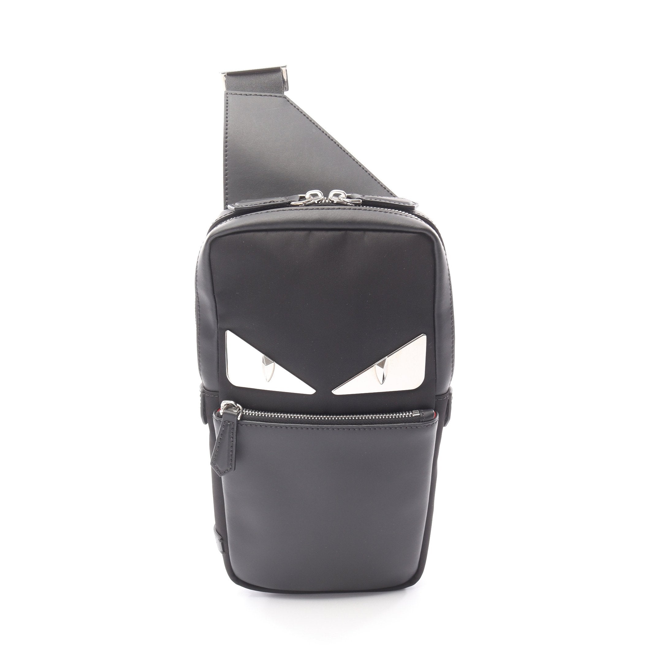 モンスター バグズアイ ボディバッグ レザー ナイロン ブラック