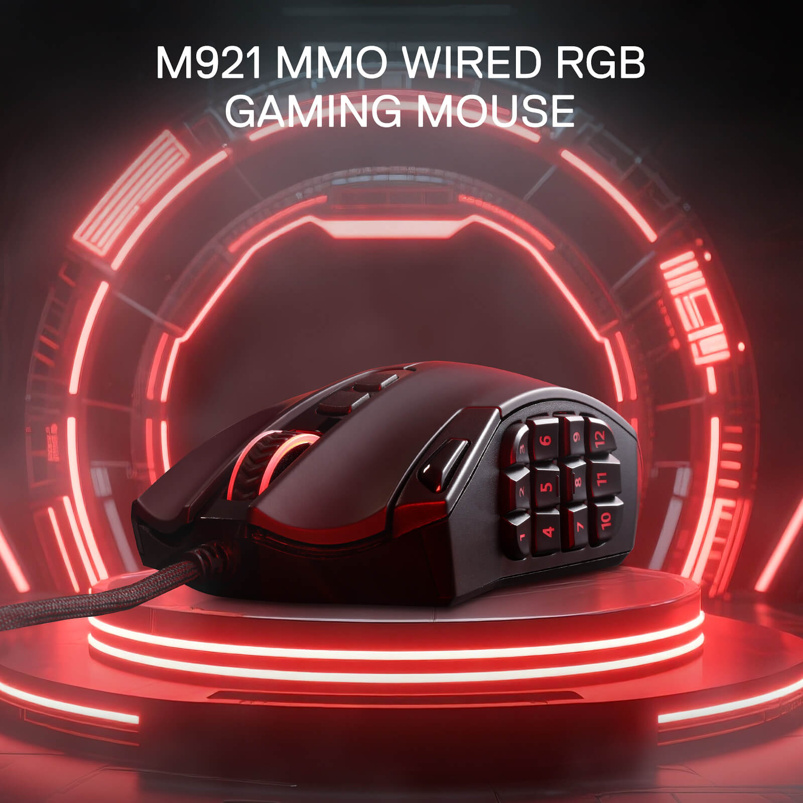 Redragon M921 AZZINOTH RGB MMO Gaming Mouse | 18 Programmable