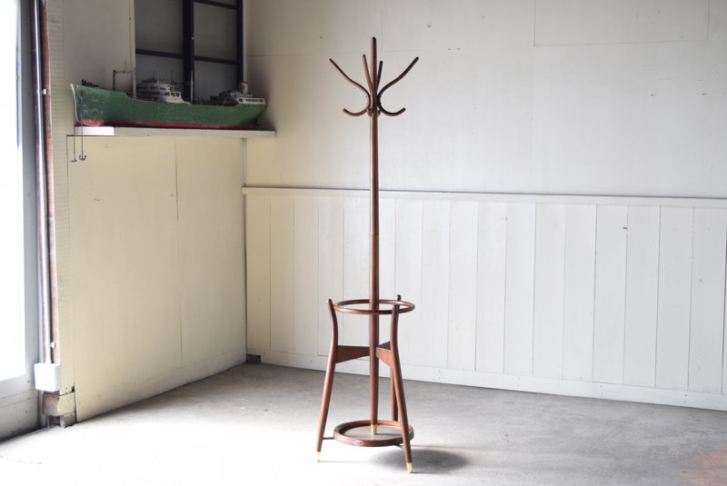 ヴィンテージ 秋田木工 ブナ材 曲木のコートハンガー 傘立て